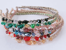 1x Women Girl Lady Colorful Crystal Beads Rhinestone Look Headband Hair Band
