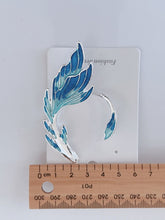 1X Halloween Mermaid Dragon Fantasy Blue Wing Metal Elf Ear Cuff Hook Earring