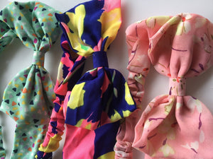 Women Lady Girl 70' 80' Retro Party bow Chiffon Headband Head Hair band Scarf