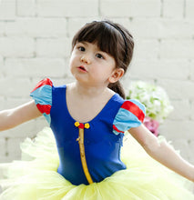 Kids Girl Snow White Costume Halloween ballerina PARTY Dress Tulle Tutu headband
