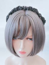 Women Girl Retro Bubble Wrinkled Puffy Scrunch Slim Hair Head Band Headband Hoop