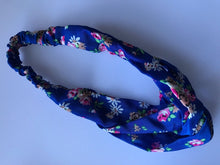 Women Lady 70' 80' Retro Boho bohemian floral Party Cross scarf Hair head band