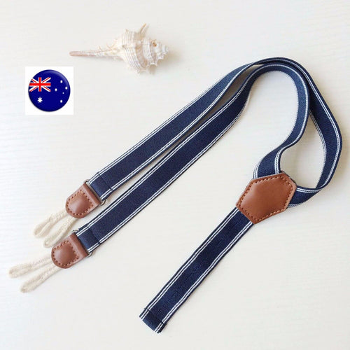 Cute Boys Kids Children Baby Pants Fashion Denim Brace Suspender Belt 6month-4yr L:24 months- 4 Years