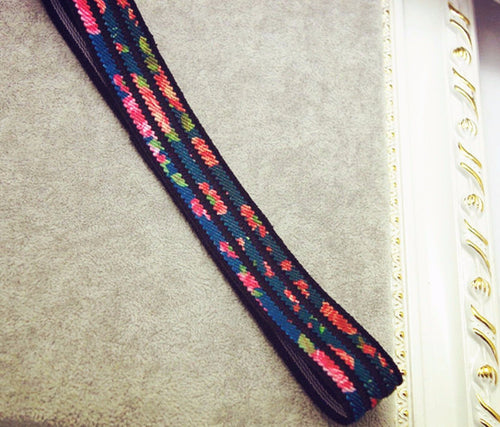 Women Girl Yoga Retro Sports Gym Stretch dance Bandana Hair Headband Head band Retro green flower head band