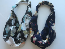 Women Lady Girl Retro Floral Chiffon Cross Bandana Hair Wrap Head band headband