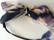 Women Lady Navy Fancy Retro big bow scarf party Hair head band Elastic HEADBAND more in Navy color