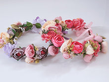 Women Bohemian Rose Bud Flower Leaf Crown hair headband Garland Photogragh Tiara