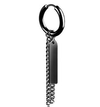 Men Women Titanium plated Gothic Hiphop No allergy long Huggie Earring Piercing