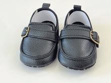 Baby Boy White Brown Black Wedding Formal Party Synthetic leather Soft Shoes Black