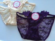 Women Lady Sexy Butterfly Lace Veil Panties Underwear string undies Briefs AUS 8