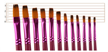 12PC Purple Oil Painting Brushes Set Acrylic Watercolor Artist Face Paint Craft