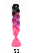 Mermaid Rainbow Kanekalon Braided Braiding Hair Wig Piece extension Jumbo Braids