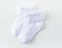 Kids Children baby Girls Summer Lace Frilly Ruffle Formal Dress short Socks 0-9y
