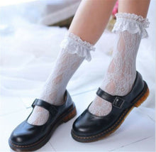 Women Girls Ankle Fancy Retro Lace Ruffle frilly Princess School Short Socks