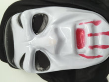 Ghost Halloween Mask + cape Black Skeleton Bone Skull Costume Tops Gown Cover
