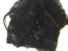 Women Lady Sexy Seductive Black high waist Lace Tie Underwear Pantie Knickers
