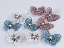 2X Women Lady Girl Fairy Embroidery Lace BUTTERFLY Head Hair side Clips pin