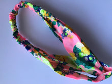 Women Lady 70' 80' Retro Boho bohemian floral Party Cross scarf Hair head band