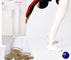 Girl Kid Children Ballet Dance White Stockings Pantyhose Tights Opaque 5-13years