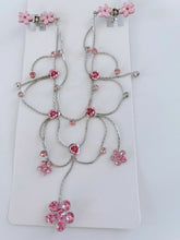 Girl Belly Dance Princess Flower Girl Forehead Hair Chain Tassel Clip Accessory Pink