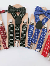 Children Party Costume Wedding Pants Dots Kids Suspender Brace Belt Clip Bowtie