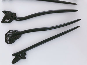 1x Women ebony wooden Oriental Updo Bun Styling boho hair Pin Stick Chopstick