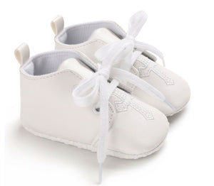 NEW Baby Shower Boy Kid Girl White Christening Cross Wedding Party first Shoes