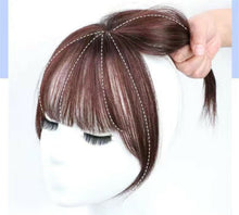 Women Natural Look Hair Clip on Bang Volume Front Fringe Wig Piece extension