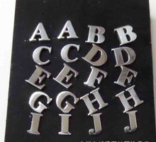 1PIECE Silver Color stainless Alphabet letter Novelty Studs Ear Piercing Earring