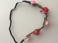 Women Girl Flower Fairy Bohemian Braid Beach Tiara Crown Suede hair headband