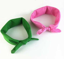 Women Men Hip hop Cotton Plain Bright Color Bandana Hair Headband Wrap Scarf