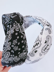 Women Retro BOHO Paisley Wide Hair Band Head Band Headband Bandana Style Hoop