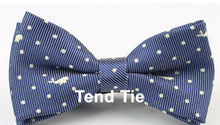 1x Boys Kids Children Party Wedding Dance Silk bow tie Necktie bowtie Blue Whale Dots