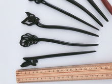 1x Women ebony wooden Oriental Updo Bun Styling boho hair Pin Stick Chopstick