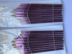 12PC Purple Oil Painting Brushes Set Acrylic Watercolor Artist Face Paint Craft