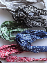 Women Girl Retro Twist cross Hip hop dance Paisley Bandana Hair Headband Scarf