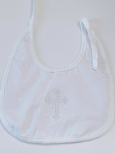 Baby Shower Girls Boys White Christening Outfits Match Cross Bib Burp Apron