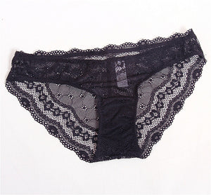 Women Lady Sexy Black Lace High quality Panties Briefs Underwear Knickers 6-10