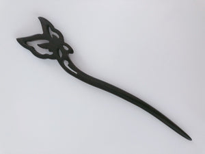 1x Women ebony wooden Oriental Updo Bun Styling boho hair Pin Stick Chopstick