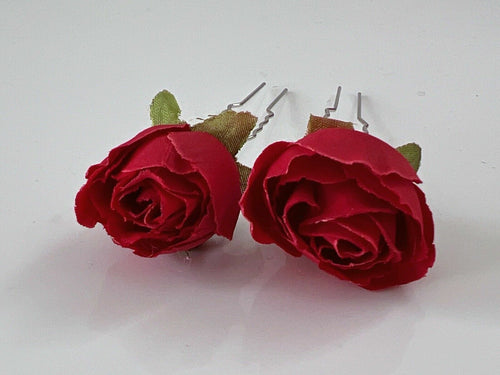 2 Women Wedding Bride Bridemaid Party Rose Flower Updo Hair Styling U Bobby Pin