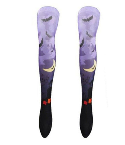 Women Girl Halloween Costume Party knee thigh high Long socks Stockings tights