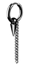 Men Women Titanium plated Gothic Hiphop No allergy long Huggie Earring Piercing