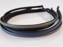 Women Girl Chic Slim Thin Synthetic leather Plain Hair Headband Head Band hoop