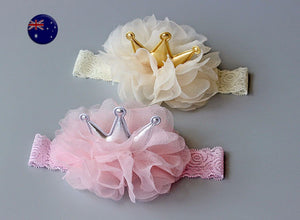 Girl Kid Baby Children Princess Crown Tiara Lace band Party hair head band PROP
