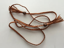 Women Lady Bohemian Boho Braid Long Suede leather Tassel Waist Belt Band Tie