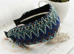 Women Retro Hippie BOHO Wide Hair Band Head Band Headband Bandana Style Hoop