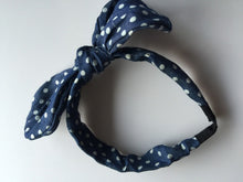 Women Lady Girls Denim Star Dots blue Wire Bunny Bow Party Headband Hair band