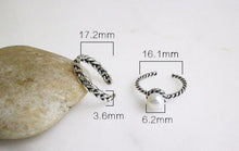 Women Lady Girl 925 Silver Braided or Pearl Open Adjustable Ring band Gift her