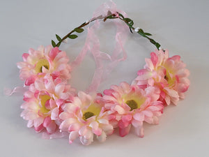 Women Daisy Flower Leaf Boho Party Wedding Beach Crown hair headband Garland