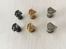 New Lady Diamond Shape Chic 316L Surgical Stainless Steel Titanium Earrings Stud